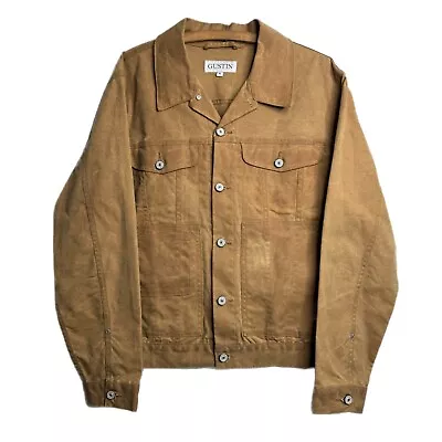 Gustin Waxed Cotton Trucker Jacket X-Large Tan • $149.95