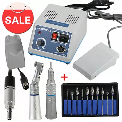 Dental Lab Marathon 35k Rpm Electric Micro Motor Polishing Drill Handpiece/Burs • $93.99