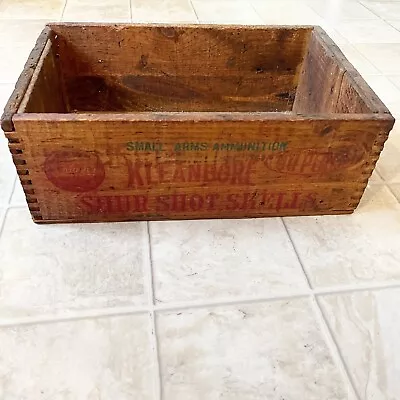 Remington Shur Shot Shells Dupont Wooden Ammo Box Crate USA 20 Crate Vintage • $75