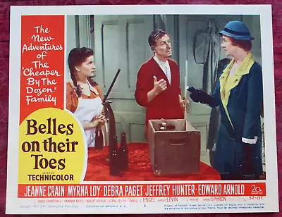 1952 Belles On Their Toes Lobby Card 11x14 Jeanne Crain Myrna Loy Debra Paget • $6.43