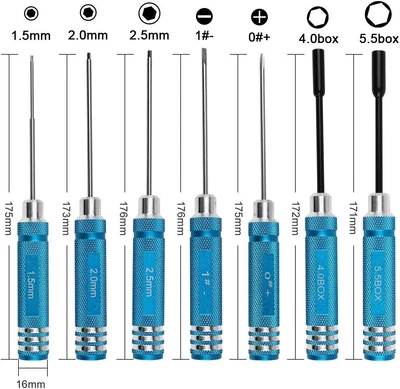 £27.98 • Buy 10 In 1 RC Tools Kit Hex Screwdrivers Pliers Tool Set Box For RC Car Accessories