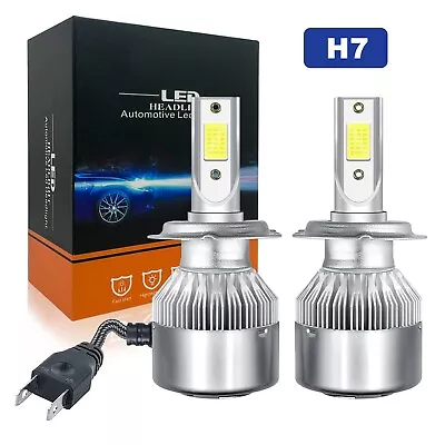 2x Super Bright H7 LED Headlight Bulbs Conversion Kit High Low Beam 6000K White • $21.22