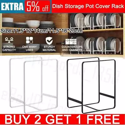 Kitchen Organizer Dish Storage Stander Rack Plate Holder Pot Cover Rack Dry Big • $10.25