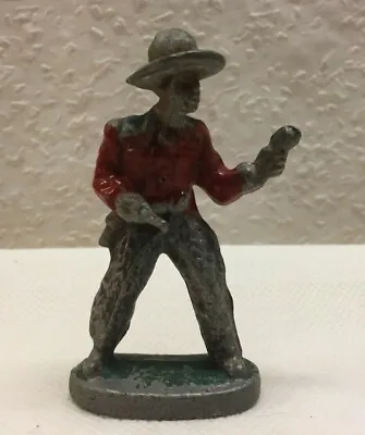 Vintage Krolyn 1202 Danish Diecast Toy Cowboy Gunman Metal Cast 1950s • £14.59