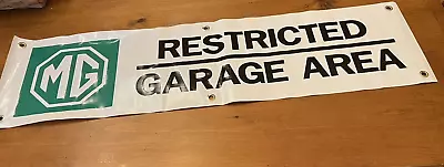 Mg Morris Garage Restricted Garage Area Banner Sign Mga Mgb Mgc Midget • $15
