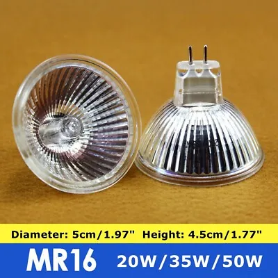 10Pc MR16 12V Halogen Lamp Bulb Downlight Spotlight Spot Light GU5.3 20W 35W 50W • £4.79