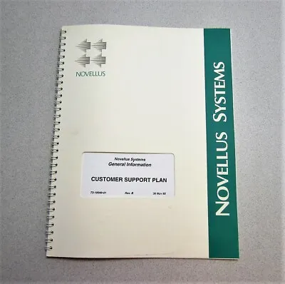 $23.38 • Buy Novellus Systems General Information Customer Support Plan 73-10049-01 1995