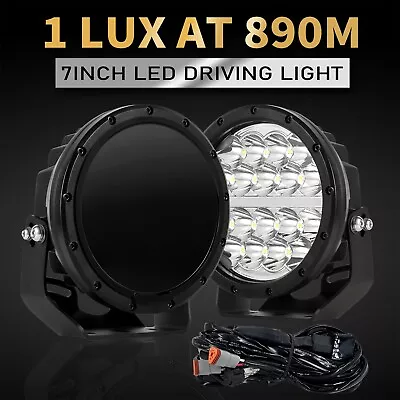 Pair 7inch LED Driving Lights Spotlight DRL Daytime Fog Lamps Work Offroad Round • $118.98