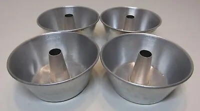 Set Of 4 Aluminum Mini Tube / Angel Food  Cake Pans ~3 1/2  Dia. 1 1/2  Height • $8.95