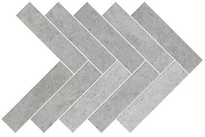 Mosaic Tiles - ARTEMIS NEW GREY HERRINGBONE HONED 35X150MM • $22