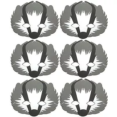 £4.99 • Buy 6 Foam Cute BADGER Masks (NEW DESIGN) - Fancy Dress For Children & Grown Ups