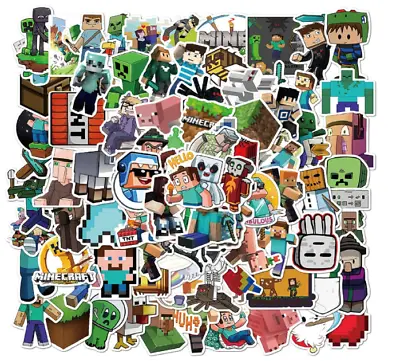 100 PCS Minecraft Stickers Vinyl Waterproof Cool Vibrant Minecraft Stickers Gift • $12.99