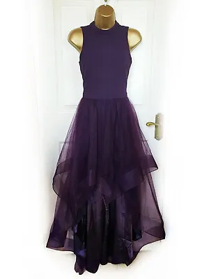 £48 • Buy CHI CHI Purple Tulle Handkerchief Hem High Low Dress, Size 8 - VGC