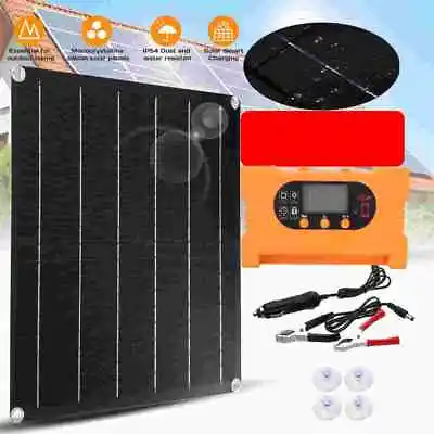 50Watts Solar Panel Kit 18V Battery Charger With 100A Controller Set Camping New • £36.99