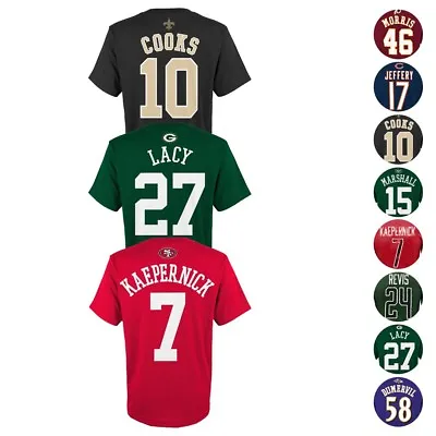 NFL Official Team Player Name & Number Jersey T-Shirt Collection Youth (S-XL) • $6.99