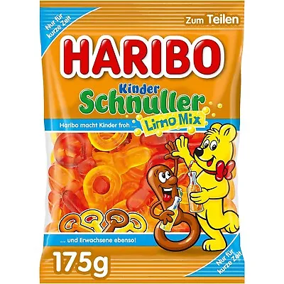 Haribo PACIFIERS Limo Mix Fruit Gummies -175g -Made In Germany- FREE SHIPPING • $8.45