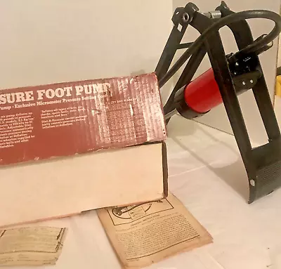 Foot Pump Air    Dial-A-Pressure With Manual  Vintage  Complete RAC Model 9000 • $23.95