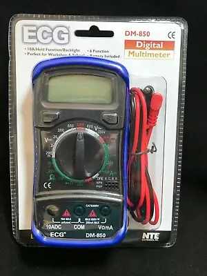 NTE ECG DM-850 3-1/2 Digit 6 Function 10A Hold - 600V AC/DC Equal To DVM850BL • $17.95