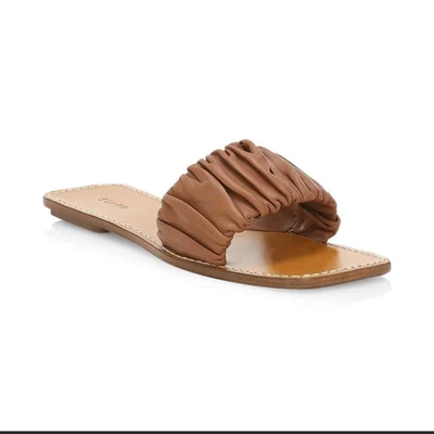 $119 • Buy STAUD Nina Ruched Leather Sandals Size 40