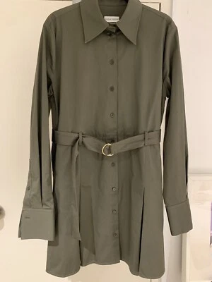 $256 • Buy Scanlan Theodore Khaki Shirt Dress Size 10