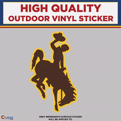 Wyoming Bucking Horse & Rider High Quality Vinyl Stickers • $5