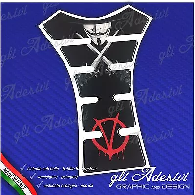 $20.26 • Buy Tank Pad Resin Sticker 3D The V For Vendetta Motorcycle