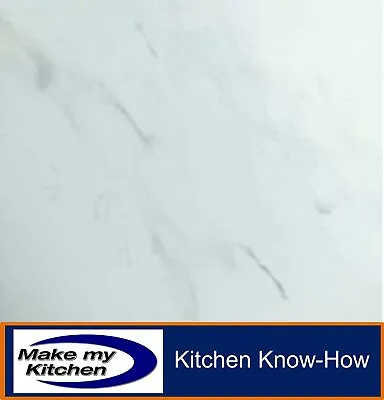 AluSplash Aluminium Kitchen Splashback Matt White Carrara Marble • £124.99