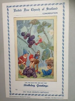 Vintage Margaret Tarrant Church Seventh Birthday Card Mint Condition • £2