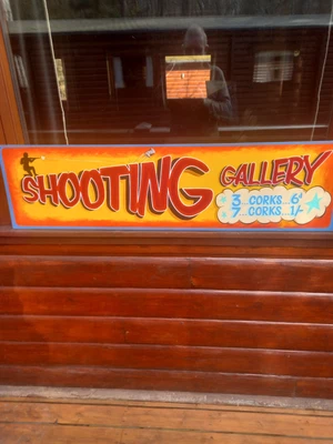 £70 • Buy Circus/funfair Shooting Gallery Sign Painted In Enamels On Wood 