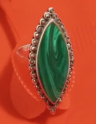 Vintage Sterling Silver Green Turquoise Ring Size 8   /15/ • $27.70