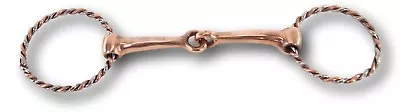 7  Stainless Steel And Copper Twisted Ring Snaffle Bit English Horse Tack Equine • $24