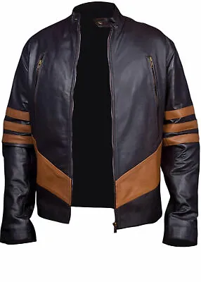 $68.41 • Buy X-Men Wolverine Logans XO Leather Jacket Biker Style BNWT