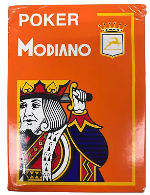 Poker Modiano Orange Playing Cards • $10.75