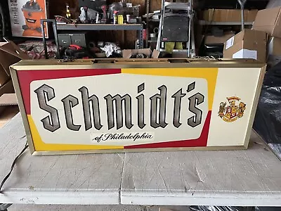 Vintage Schmidt’s Beer Sign Lighted Double Side  • $185