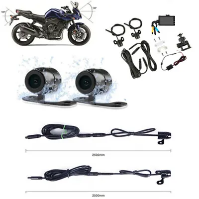 Motorcycle Camera DVR Dash Cam Dualtrack Portable Front Rear Camcorders Recorder • $45.30