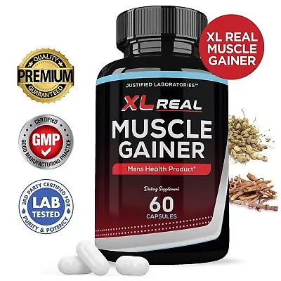 XL Real Muscle Gainer Men’s Health Supplement 1484mg 60 Capsules • $34.95