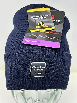 Eddie Bower Workwear Cuffed Beanie Hat Warm Knit 3M THINSULATE Blue NWT • $25.96