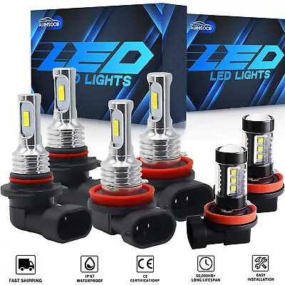 For Mitsubishi Montero Sport 2005-2015 Front LED Headlight Hi/Lo+Fog Light Bulbs • $35.99