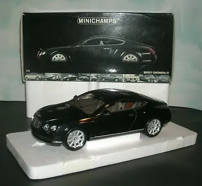 1/18 Scale Bentley Continental GT Diecast Model 10.5  MiniChamps 100139020 Black • $199.99