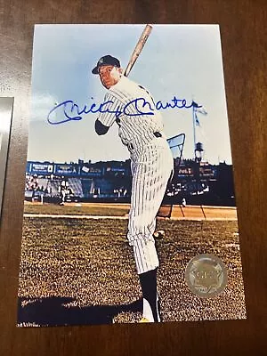 Mickey Mantle Signed Autographed 4x6 Photo  LOA Yankees • $56