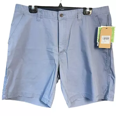 NWT Woolrich Blue Men’s Size 36 Vista Point Eco Shorts Flat Front Inseam 8 Inche • $20