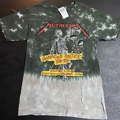 (NEW) Adult Extra Small Metallica Band T-Shirt Tie-Dye Damaged Justice Tour XS • $14.99