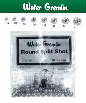 Water Gremlin Round Split Shot (Choose Size) 735 • $3.99