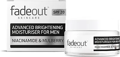 Fade Out Advanced Brightening Moisturiser Cream For Men SPF20 50ML • £5.86