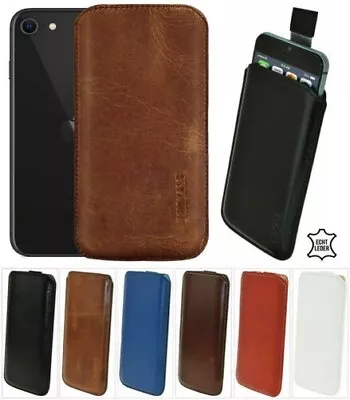 Case For IPHONE Se 2 2020 Bag Genuine Leather Wallet Case Cover IN 17 Colours • £28.73