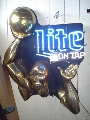 Miller Lite NBA Vintage Neon Sign LOCAL Pickup / Delivery • $414