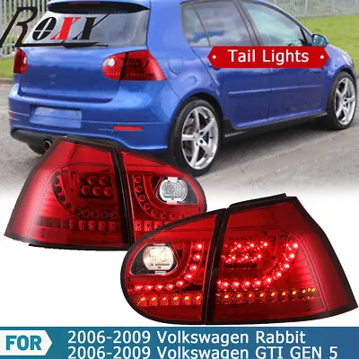 $180.99 • Buy LED Tail Lights For 2006 2007 2008 2009 Volkswagen VW GTI Rabbit Golf MK5 Pair