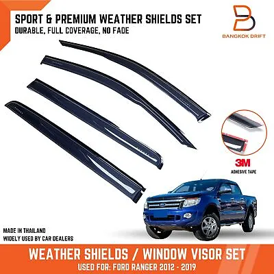 Weather Shield Window Visor Rain Guard For Ford Ranger T6 12-21 Raptor Px 4doors • $95