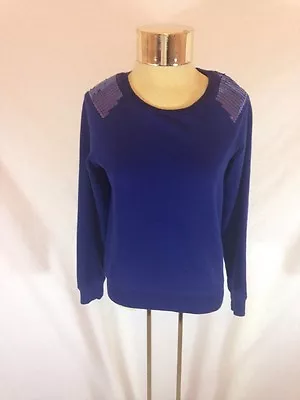 Women's I LOVE H81 - Forever 21 Dark Purple/Blue Sweater With Sequin Detail (S) • $2.94