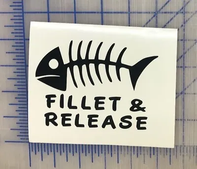 Fillet & Release Decal 3.5  4.5  5.5  Fishing Offshore Inshore Trout Redfish Mug • $3.44